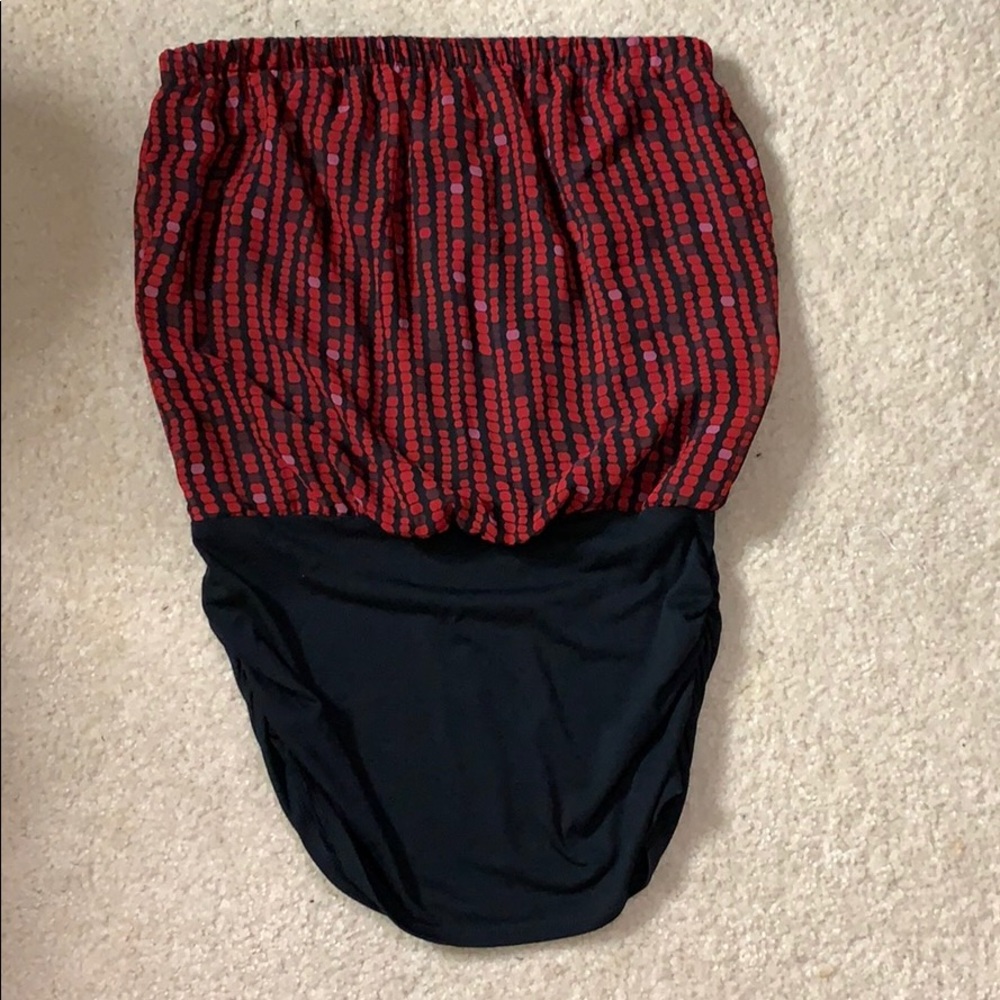 Red and Black sleeveless top